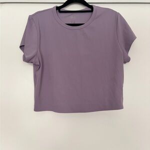 Uniqlo Airism Lavender Crop Top